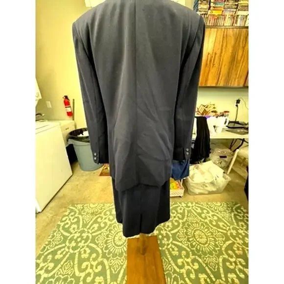 VINTAGE, 2PC- Women's Biz Suit, Navy, Worthington Petite, SZ 14,Work Wear,Office - Picture 4 of 16